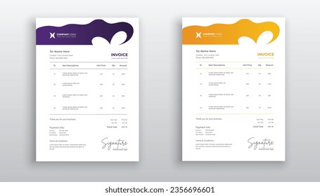 creative modern invoice template for your business