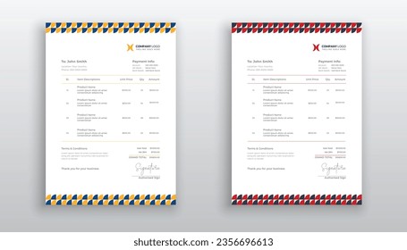 creative modern invoice template for your business