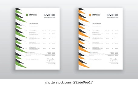 creative modern invoice template for your business