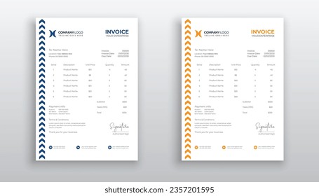 creative modern invoice template for your business