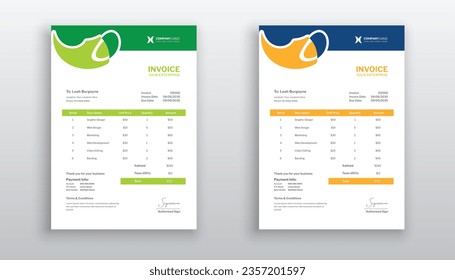creative modern invoice template for your business