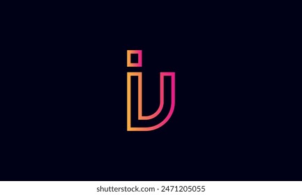 Creative And Modern IV Logo. Initial Letter IV Logo Design on Black Background.