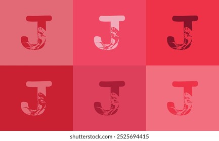 Creative Modern J Icon, with colorful Icon Vector 