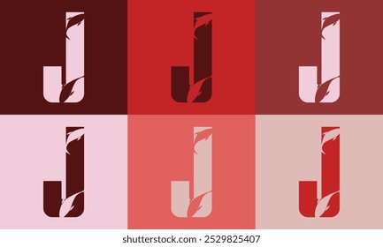 Creative Modern J Icon Fish Logo with colorful Icon Vector Design Illustration