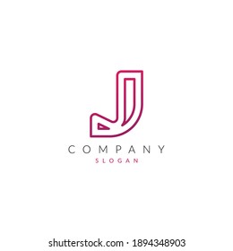 Creativo y moderno logotipo de la letra J Icono elemento vector Forma.