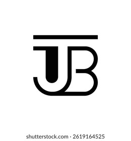 Diseño de logotipos de letras de JB y BJ creativos y modernos