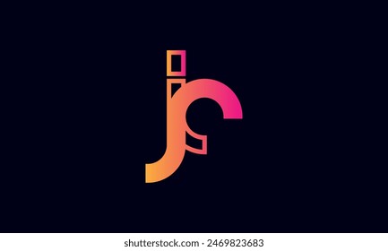 Creative And Modern JE Logo. Initial Letter JE Logo Design on Black Background.