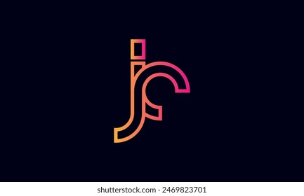 Creative And Modern JE Logo. Initial Letter JE Logo Design on Black Background.