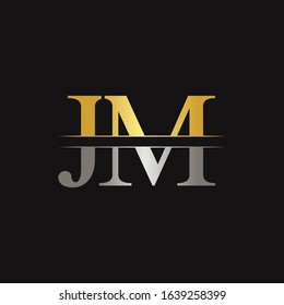 Creative Modern JM Logo Design Vector Template. Initial Linked Letter JM Logo Design