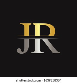 Creative Modern JR Logo Design Vector Template. Initial Linked Letter JR Logo Design
