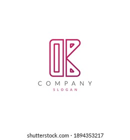 Creativo y moderno logotipo de la letra K Icono elemento vector Forma.