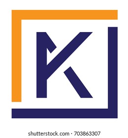 Creative Modern K Letter and A Letter Logo Icon Emblem Monogram