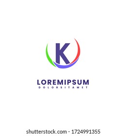creative modern K logo letter simple design concept