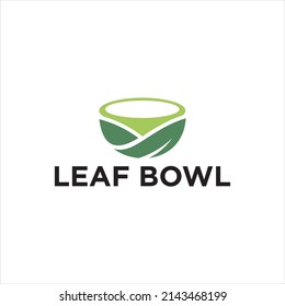 Creative Modern Leaf Bowl Logo Design