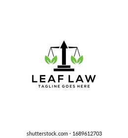 Plantilla de diseño del logotipo del logotipo del logotipo de firma de la ley de hoja moderna y creativa.