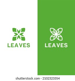 Creative Modern Leaf Logo Design with Logo Flip Style for Spa, Cosmetic, Medicine, Boutique, Yoga, Meditation and Hotel. Elegant Logo Illustration