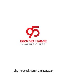 Creative and modern letter 95 logo design template vector eps svg