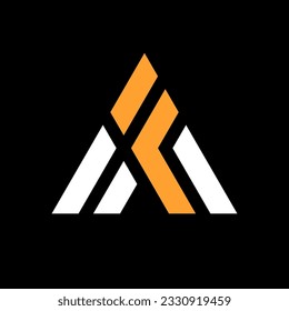 Letra moderna creativa logotipo de monograma AF FA