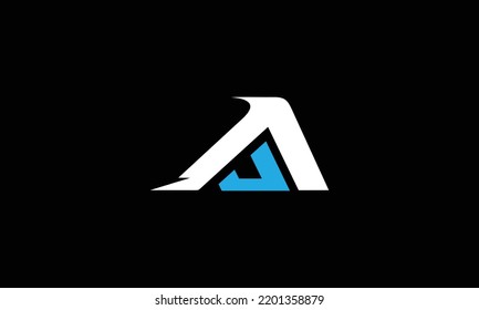 Letra creativa moderna vector de diseño del logo de AJ. Letra abstracta ilustración de AJ