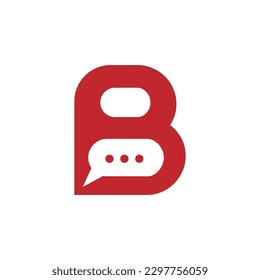 creative modern Letter B Chat Talk Logo Design Vector template