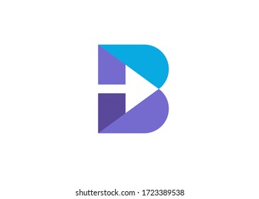 creative modern Letter b logo with arrow inside