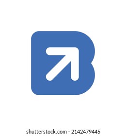 creative modern Letter b logo with arrow inside