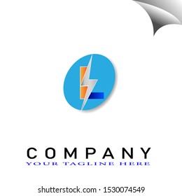 Creative and Modern Letter D Logos, Icons, Symbols with blue circle - Vector