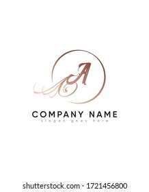 Creative modern letter A with dragonfly style logo template, Vector logo for business and company identity