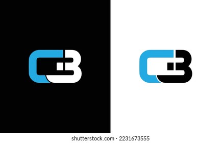 Creative modern letter GB CB logo design vector
