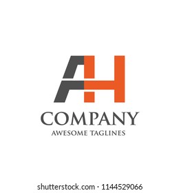 creative modern letter A and H logo vector concept 