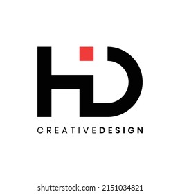 Creative modern letter HD logo design vector