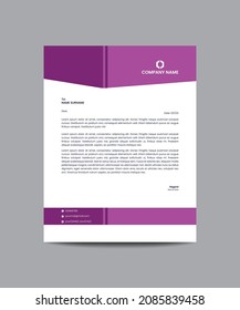 creative modern letter head design, simple corporate letterhead template