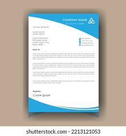creative modern letter head design template.