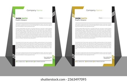 plantilla de diseño de encabezado de letra moderna creativa para el proyecto, diseño de plantilla de membrete. vector.