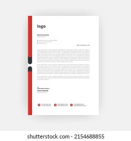 creative modern letter head template