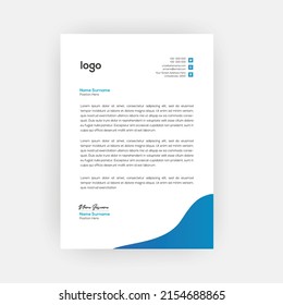 creative modern letter head template