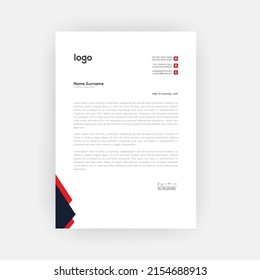 creative modern letter head template
