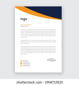 Creative and  modern letter head templates