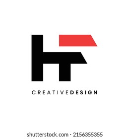 Creative modern letter HF logo design vector