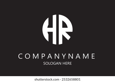 Kreativer moderner Buchstabe HR Logo Design Vektor