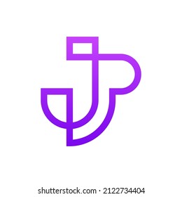 Creative modern letter JP logo template