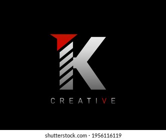 Creative Modern Letter K logo, Abstract K Letter Logo Icon.