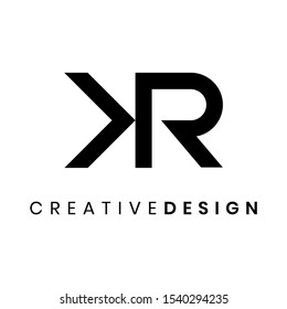 Kreativ-moderner Buchstabe KR Logo-Design, Vektorgrafik