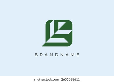 Plantilla de Vector de diseño de logotipo de hoja L de letra creativa y moderna.