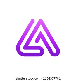 Creative modern Letter LA AL monogram logo design