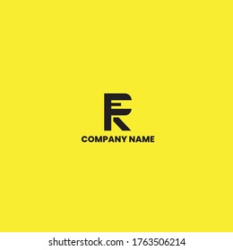 Creative Modern RE Letter Logo. 