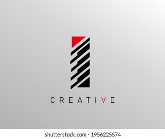 Creative Modern Letter I Logo, Logo Abstrakt I Letter Symbol.
