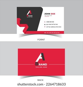 Creative modern A letter logo business card template design. vector illustration EPS10.