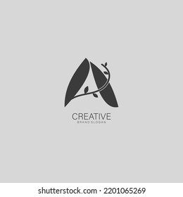 Letra creativa moderna vector de diseño de logotipo A. Letra abstracta ilustración de forma infinita
