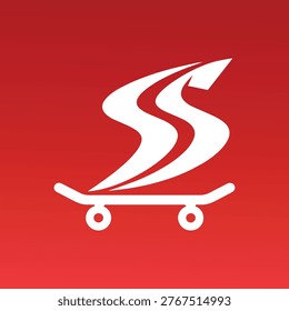 Creative and modern letter “S” logo inspired by skating motion and speed. The design features smooth curves and dynamic flow, symbolizing movement, energy, and performance. Perfect for sports brands, skating clubs, streetwear, active lifestyle businesses, and creative identities. Clean, minimal, and versatile for both digital and print use.